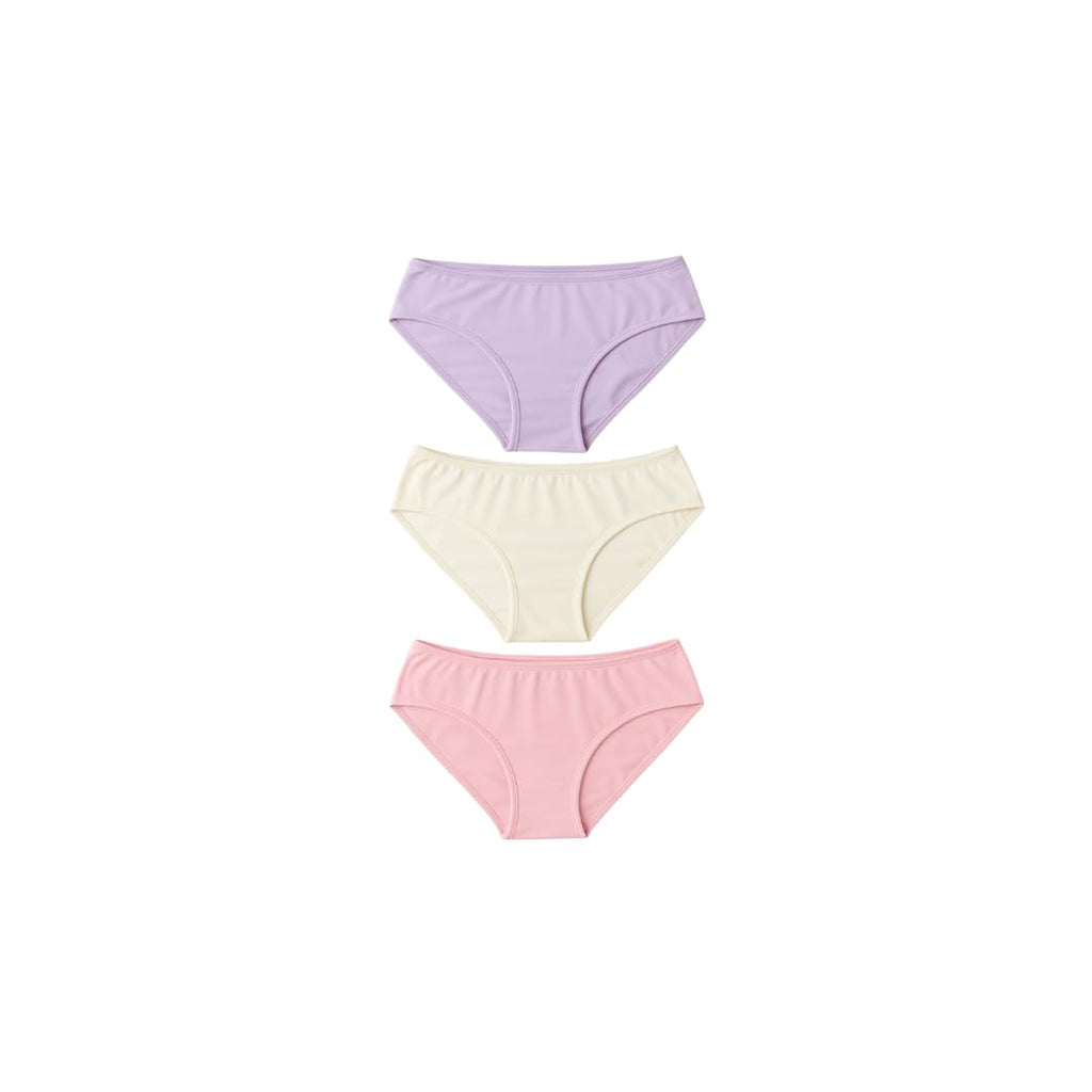 Womens Set of Midi Pack of 3 Multicolors, Classic Panties Underwear for Women