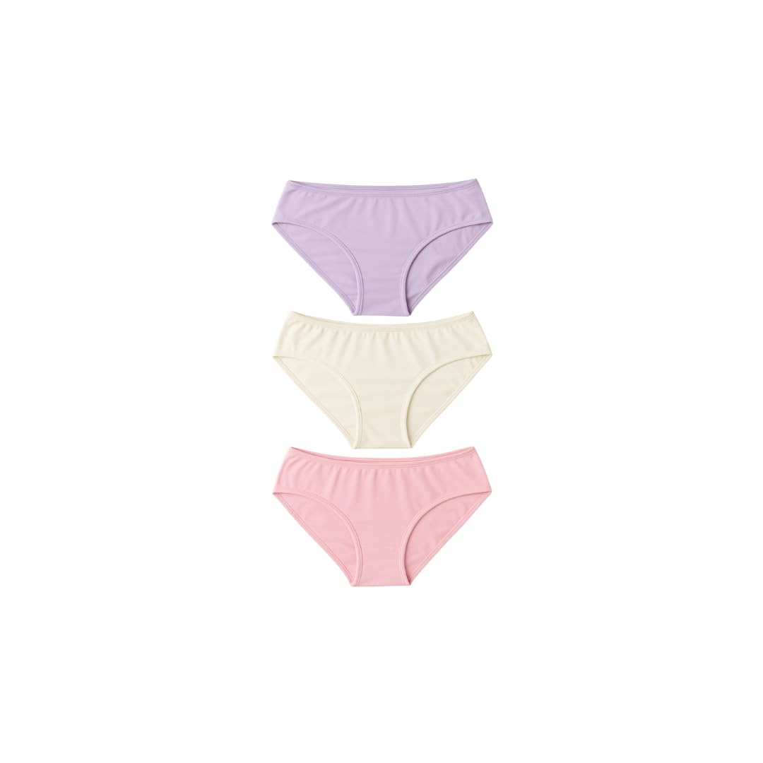 Womens Set of Midi Pack of 3 Multicolors, Classic Panties Underwear for Women