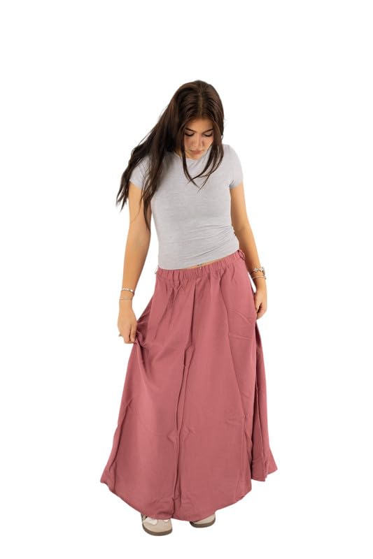 Mosca Women's Wear Basic Linen Long Skirt Elastic Waist