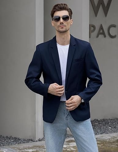 Navy Blazer Suit Jacket For Men