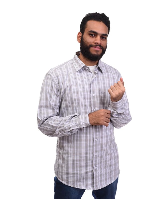 Mens Cotton Tartan Summer Shirt Modern