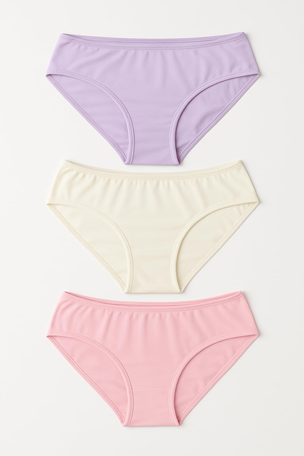 Womens Set of Midi Pack of 3 Multicolors, Classic Panties Underwear for Women