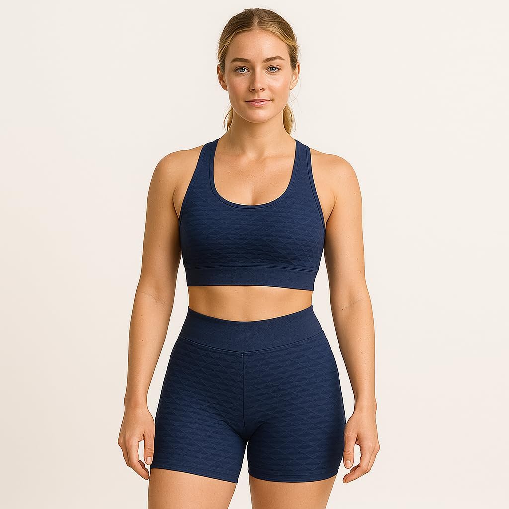 MEZA Women's High Waist Shorts Wave Pattern High Waist Yoga Shorts for Women Girls