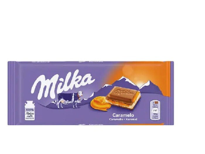 10X  Milka Caramel Chocolate 100g Bars 1 Kg Chocolate 2.2 Ib. Fast Free Shipping2