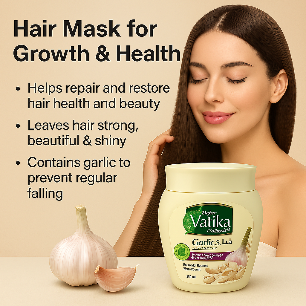 Vatika Hair Conditioner Cream With Garlic For Natural Hair Growth 2 Box X 500 ml2