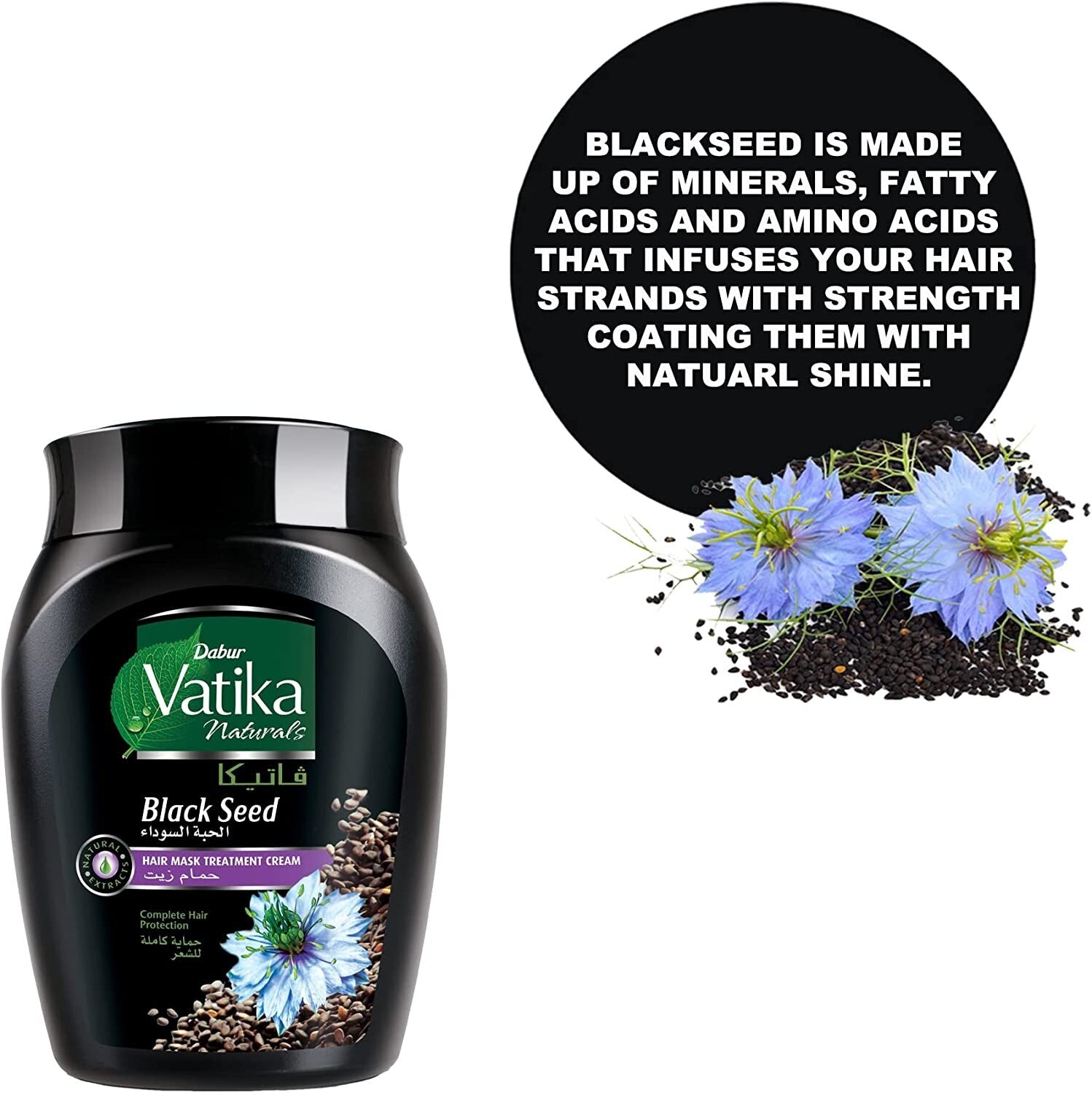 Dabur Vatika Black Seed Hair Mask 2 Box 1KgTreatment Cream 4.4 Ibs Fast Shipping4