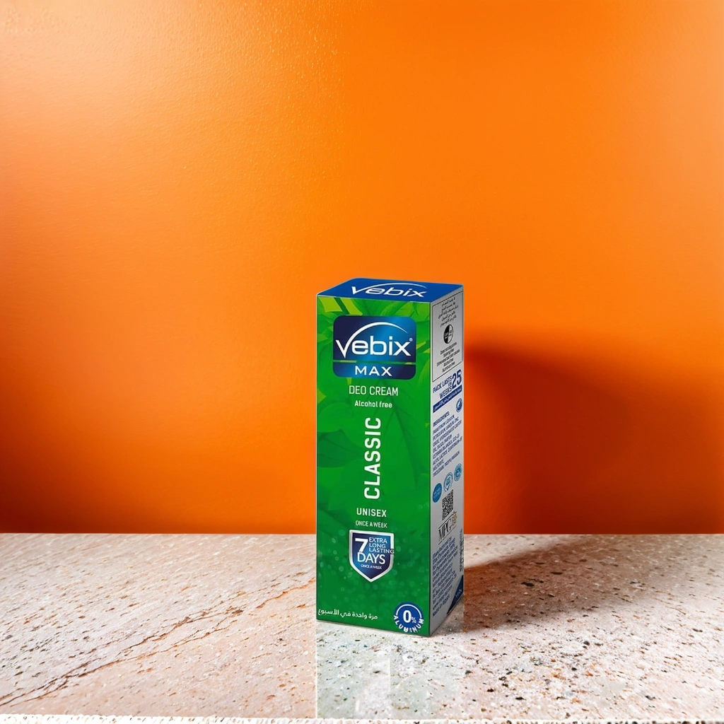 6X Vebix Deodorant Cream 7 Days Long Lasting Antiperspirant Aluminum Free Unisex10