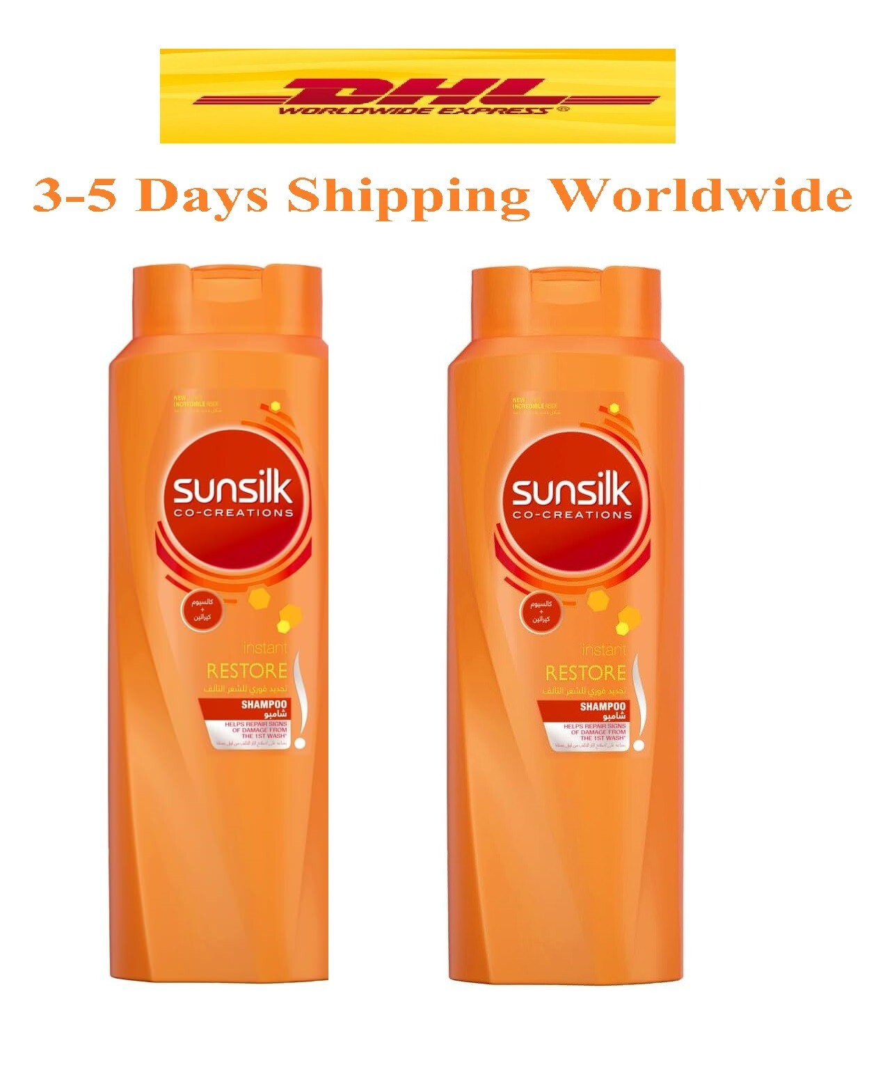 2X Sunsilk Shampoo Instant Restore Damaged Hair Repair From First Wash 600 ml0