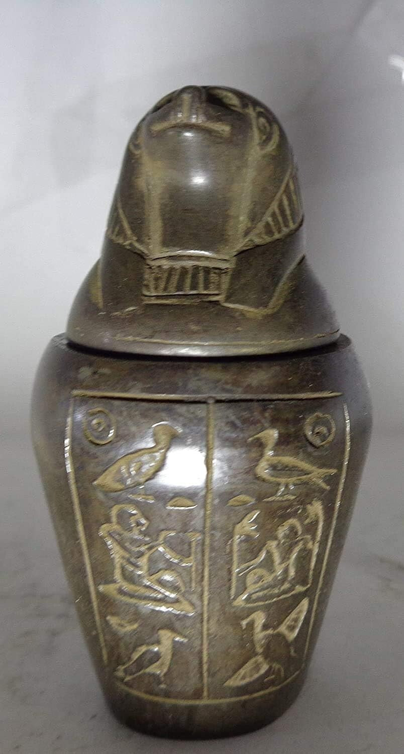 Ancient Egyptian Canopic Jars Set of 4 Handcrafted Canopy Jar Sons Of God Horus5