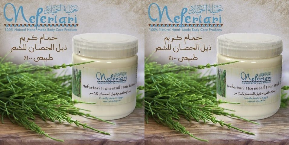 2X Nefertari Horsetail Handmade Hair Mask 100% Natural For Strong Shiny Hair0