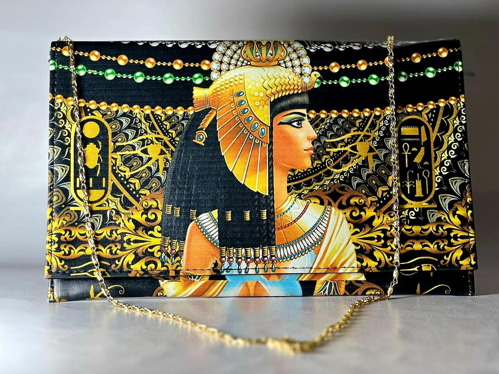 Queen Cleopatra Portefeuille Printed Leather Women Portfolio Egyptian Purse0