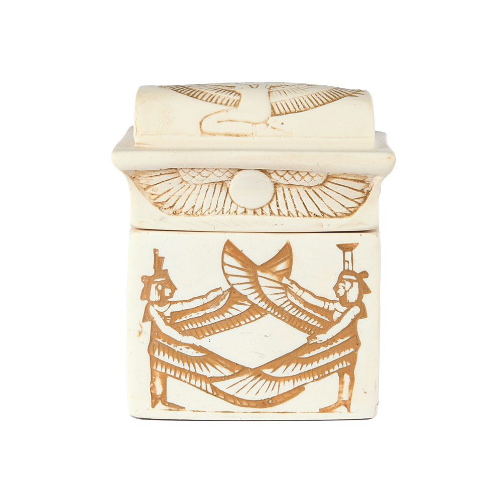 Alabaster Ancient Egyptian Canopic Jars The Suns Of Horus Handmade Souvenir1