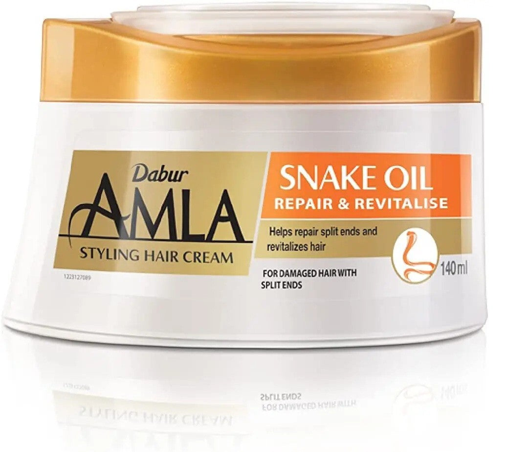 3x 125ml Dabur Amla Snake Oil replenished Hair spilt end protection Damaged0