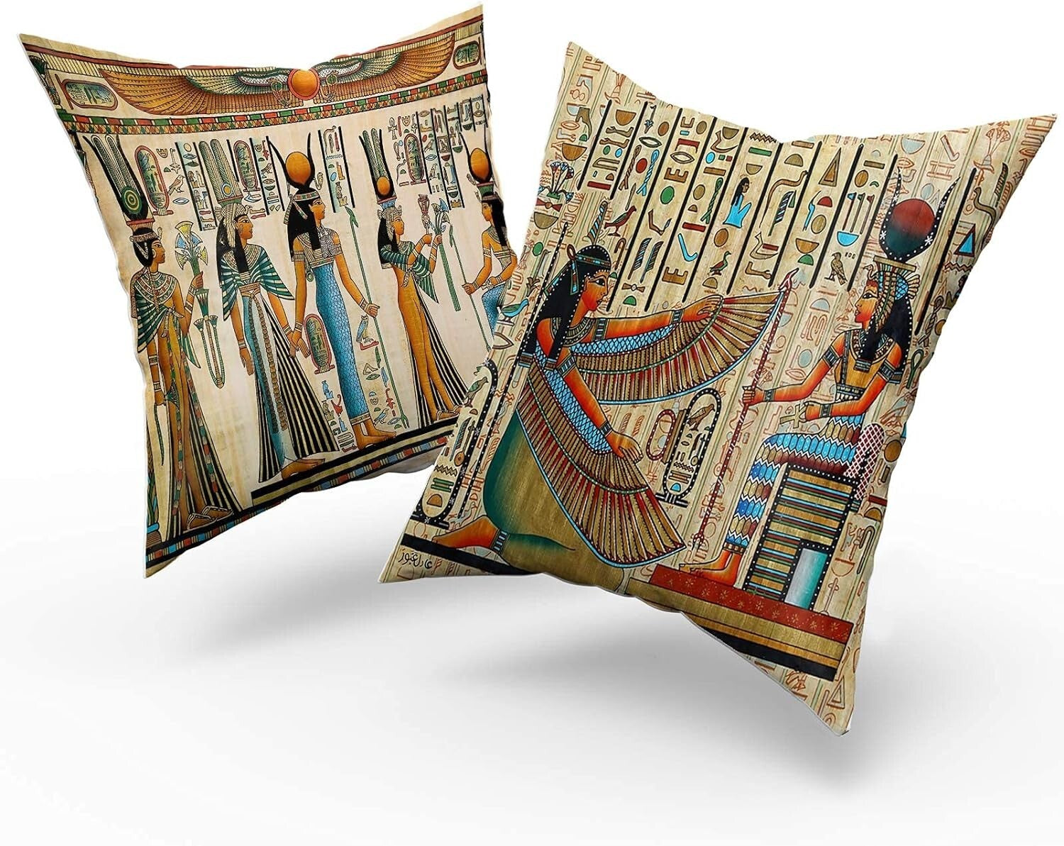 2 Ancient Egyptian Print Pillow Case Cotton Pharaonic Pillow Cover Decorative1