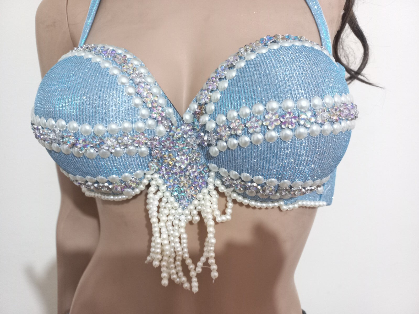 Professional Handmade Egyptian Bellydance Dress Embroidered Dancing Bra& Skirt  3