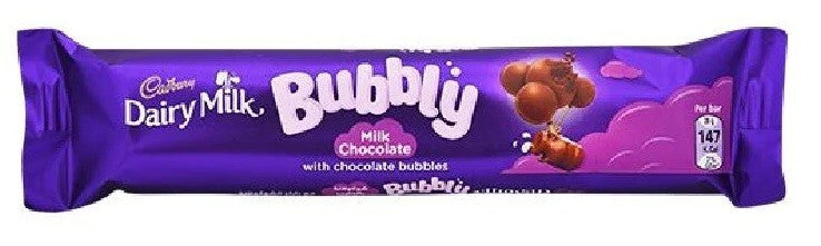 24 Piece Cadbury Dairy Milk Bubbly Chocolate 28 gm /0.98 oz Candy bar1