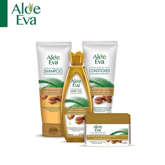 Aloe Eva Argan Oil Hair Treatment Bundle Hair Shampoo Conditioner Hair Mask 4Pcs0