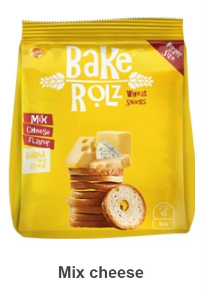 9 Pack Bake Rolz  40g BREAD CHIPS SNACKS CRISPY Healthy Backed 100% wheat8