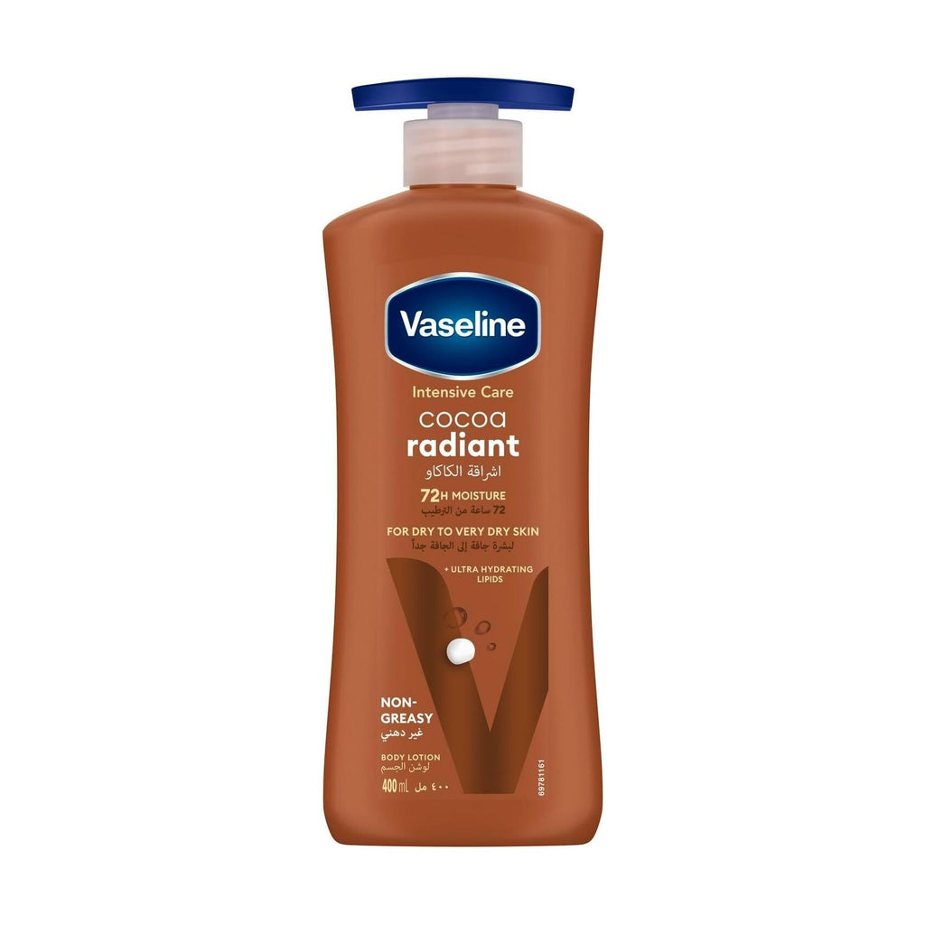 Vaseline Intensive Care Cocoa radiant 72H  Body Lotion for dry skin 2X400 ml2