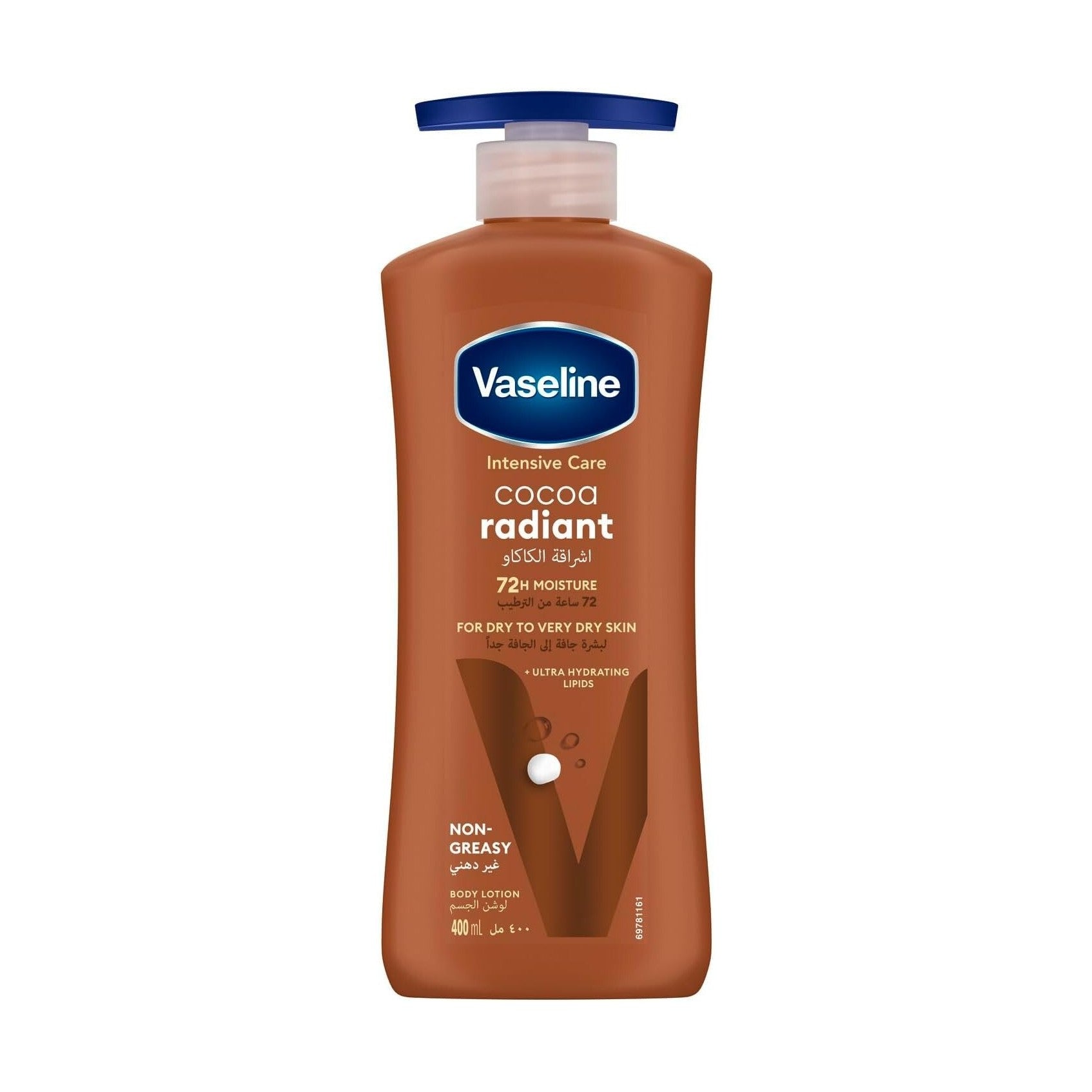 Vaseline Intensive Care Cocoa radiant 72H  Body Lotion for dry skin 2X400 ml2
