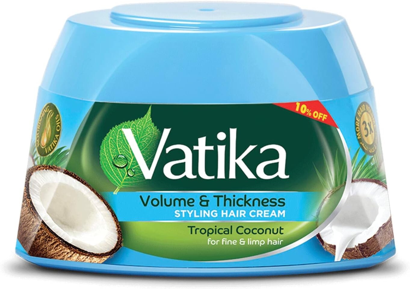 3X Vatika Volume &Thickness Styling Hair Cream Tropical Coconut Oil 210 ml1