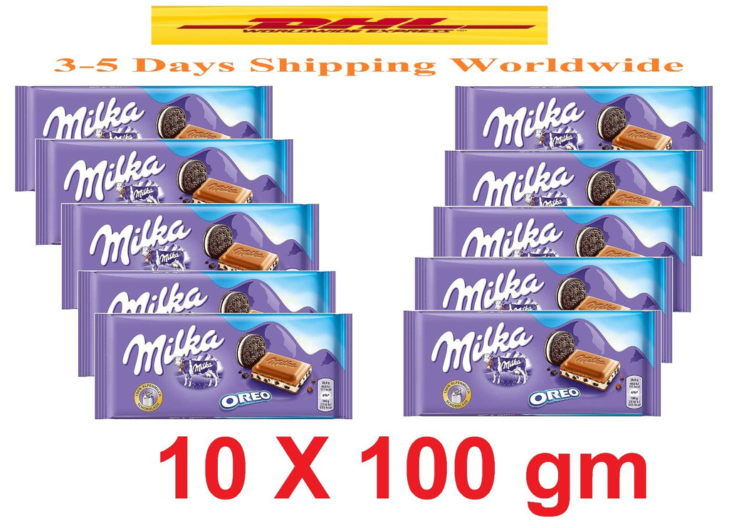 10 Milka Chocolate Oreo Bars 1 Kg Chocolate 2.2 Ib. Fast Worldwide Shipping0