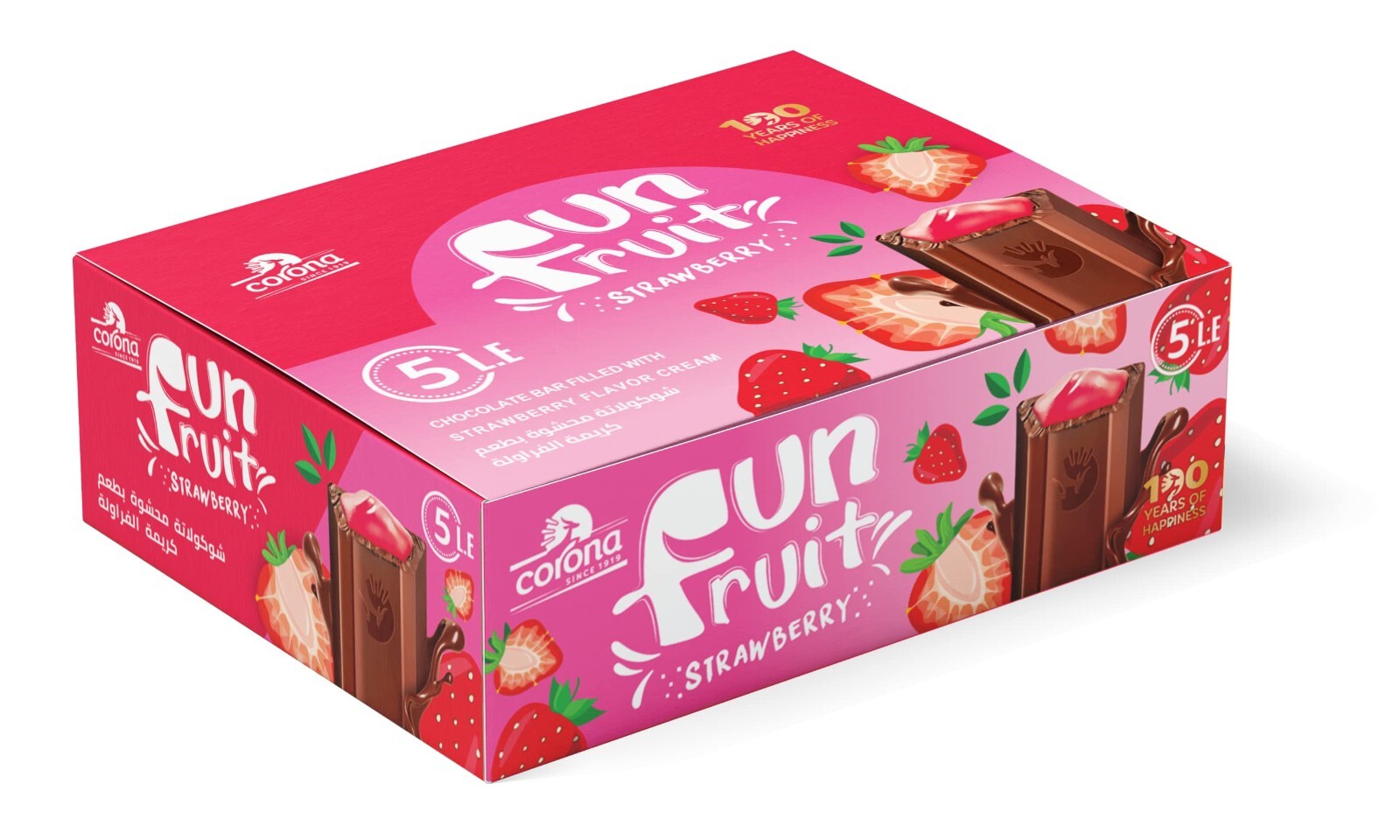 original Corona Egyptian Chocolate With Strawberry Cream 24 Pcs since 19192