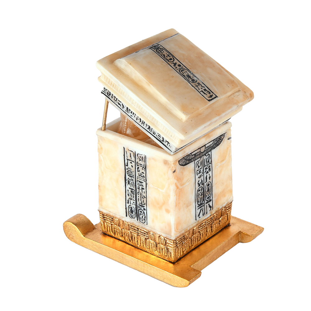 Alabaster  Canopic Shrine of Tutankhamun Handmade Masterpiece Museum Replica3