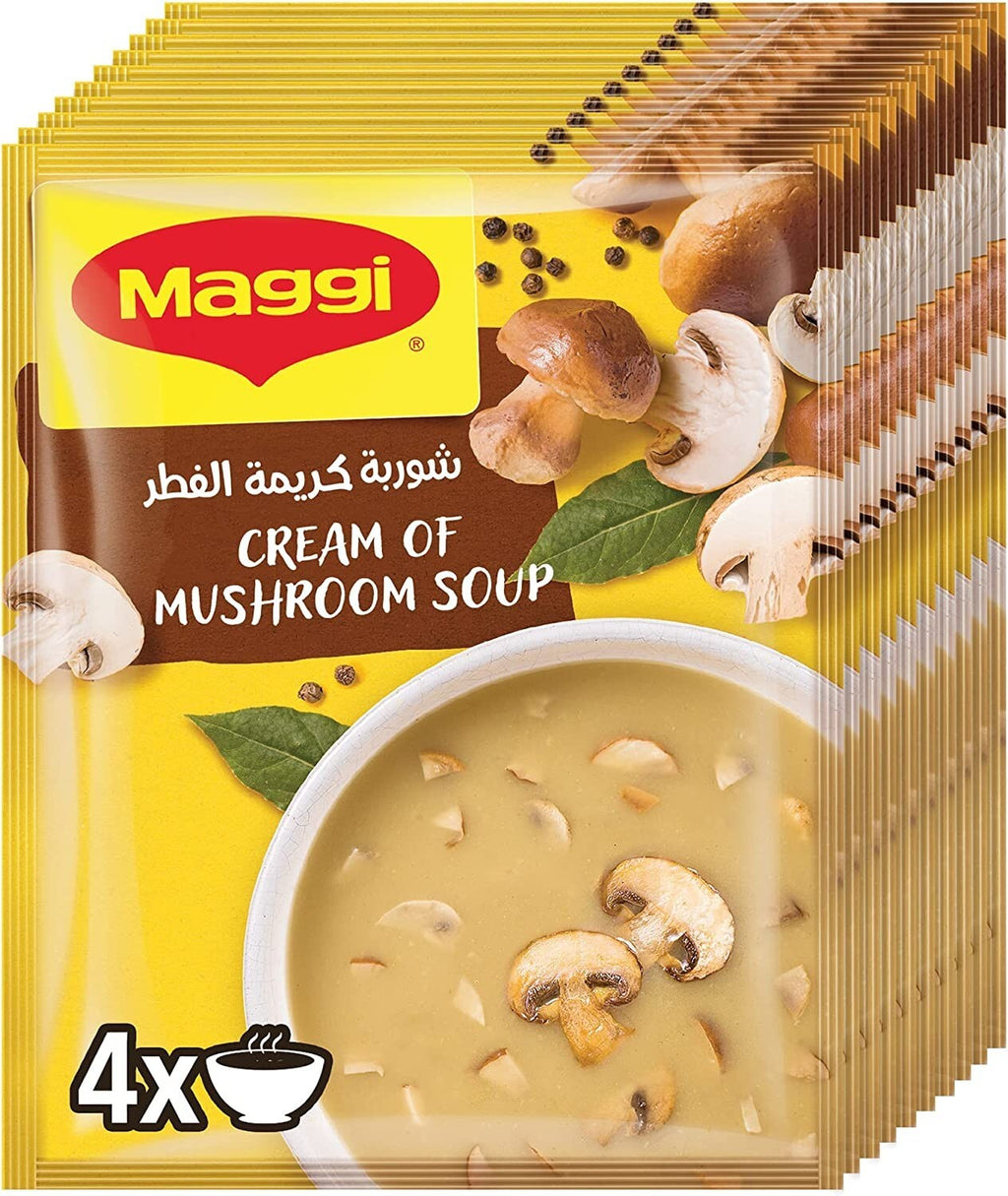 12 Packs MAGGI Cream of Mushroom Soup With Spices &Herbs ماجى شوربة كريمة الفطر0