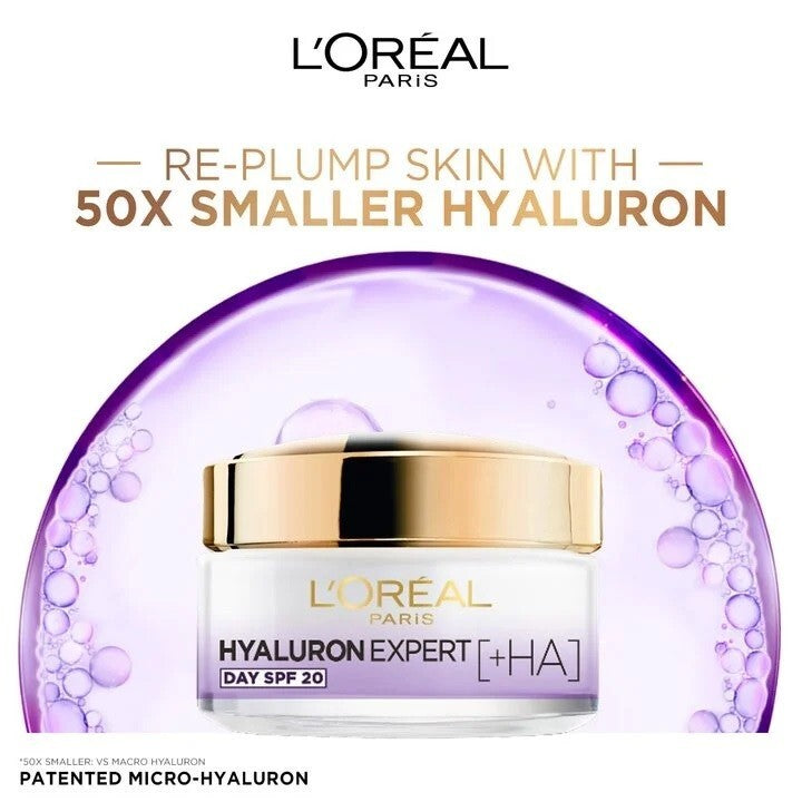 2x L'Oreal Paris  Hyaluron Expert Replumping Moisturizing Day Cream SPF 20- 50ml5