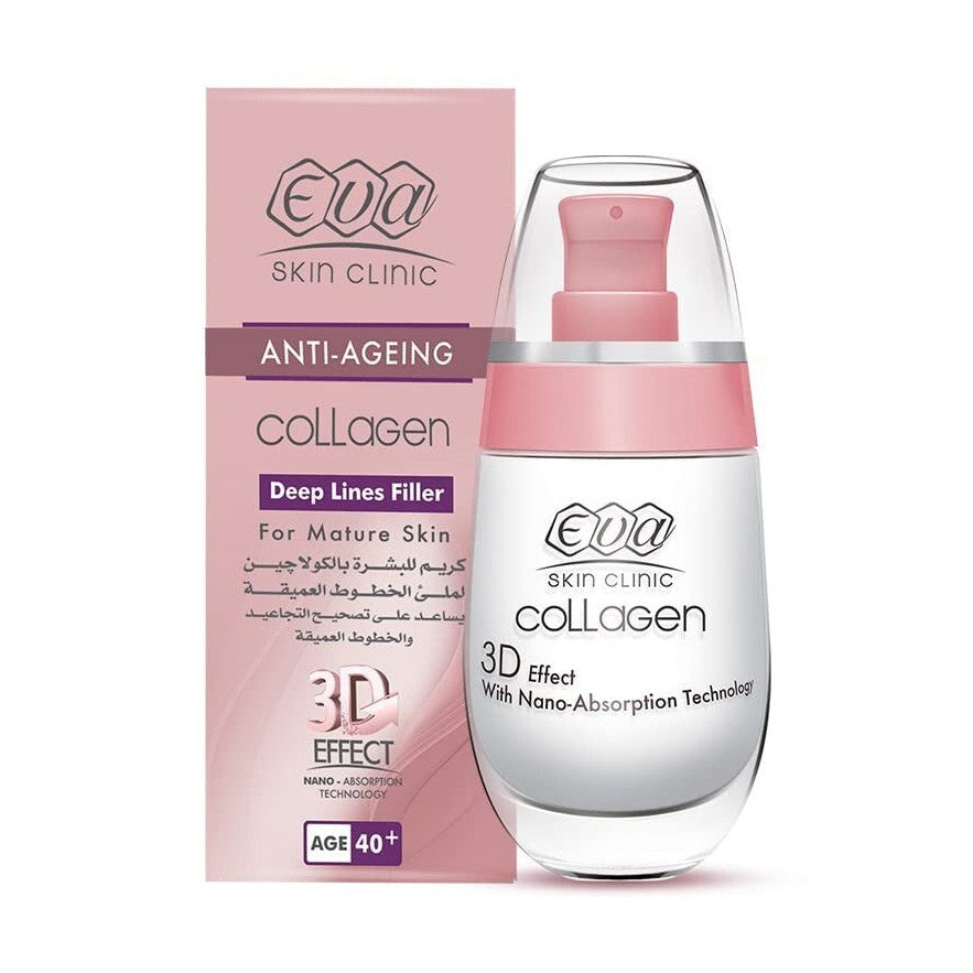 50 ml Eva Anti Ageing Collagen Deep Lines Filler 3D Effect Cream Nano Tech 40+‎9