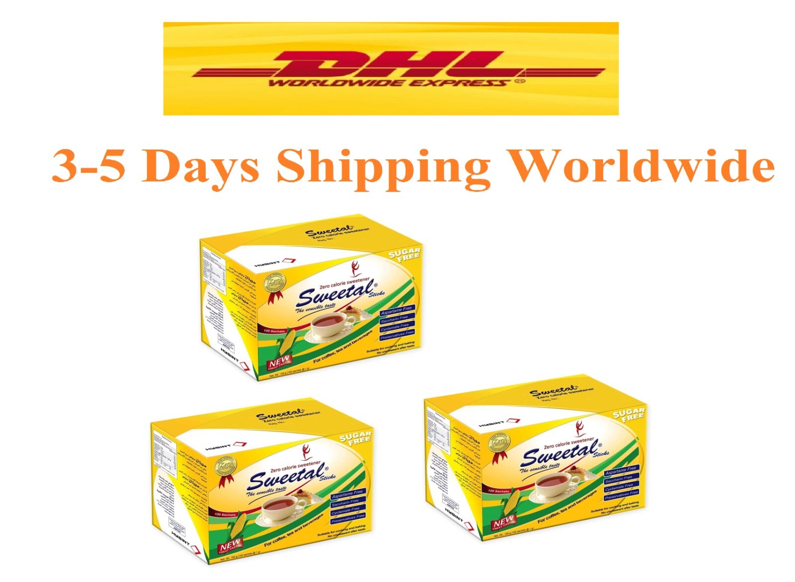 Sweetal Sugar Free Sweetener No Calories Stevia 300 Sachets Sugar Substitute1