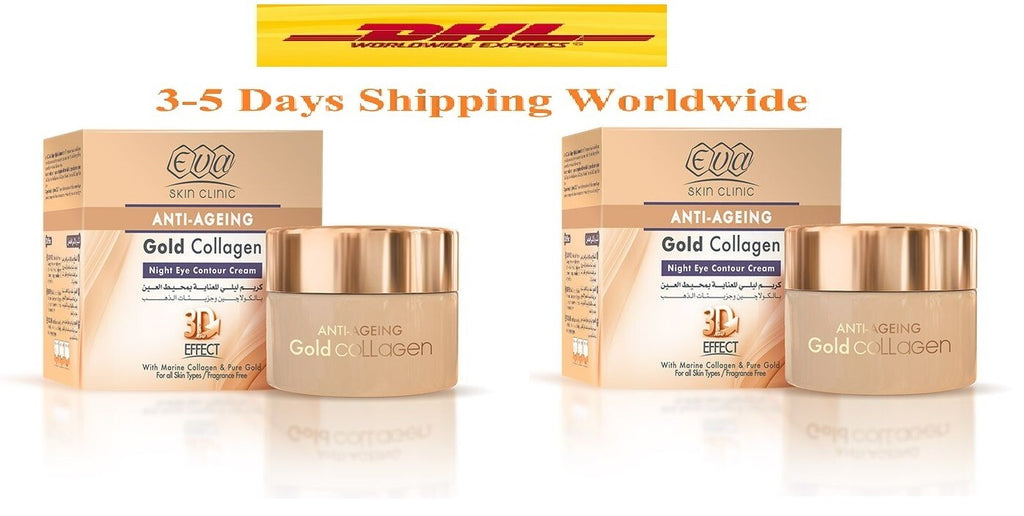 2X Eva Anti Aging Cream Pure Gold and Collagen Night Eye Contour 3D Effect 15 ml0