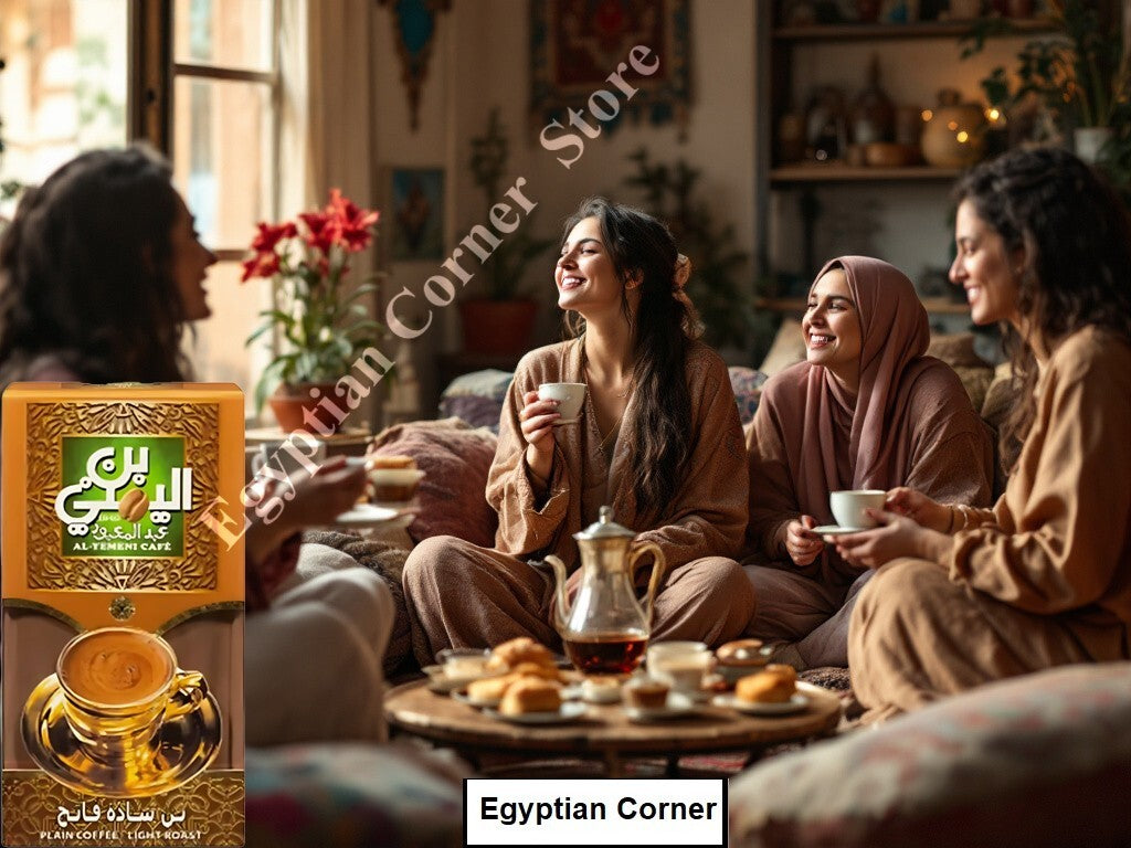 6 Pack Al Yemeni Plain Coffee Light Roast Premium Quality Egyptian Coffee 100 gm4