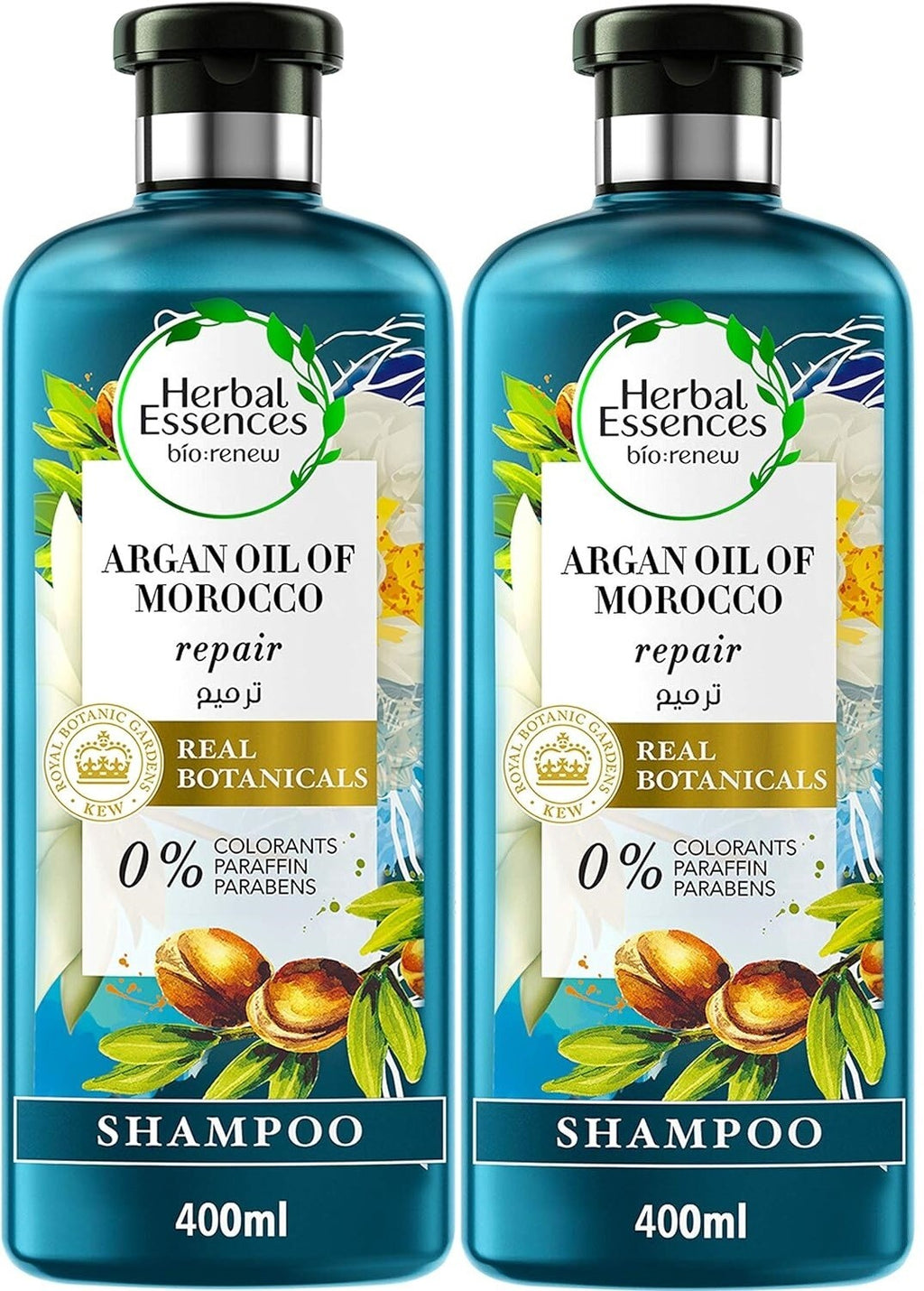 2X Herbal Essences Argan Oil of Morocco Shampoo Hair Repair No Paraffin 400ml0