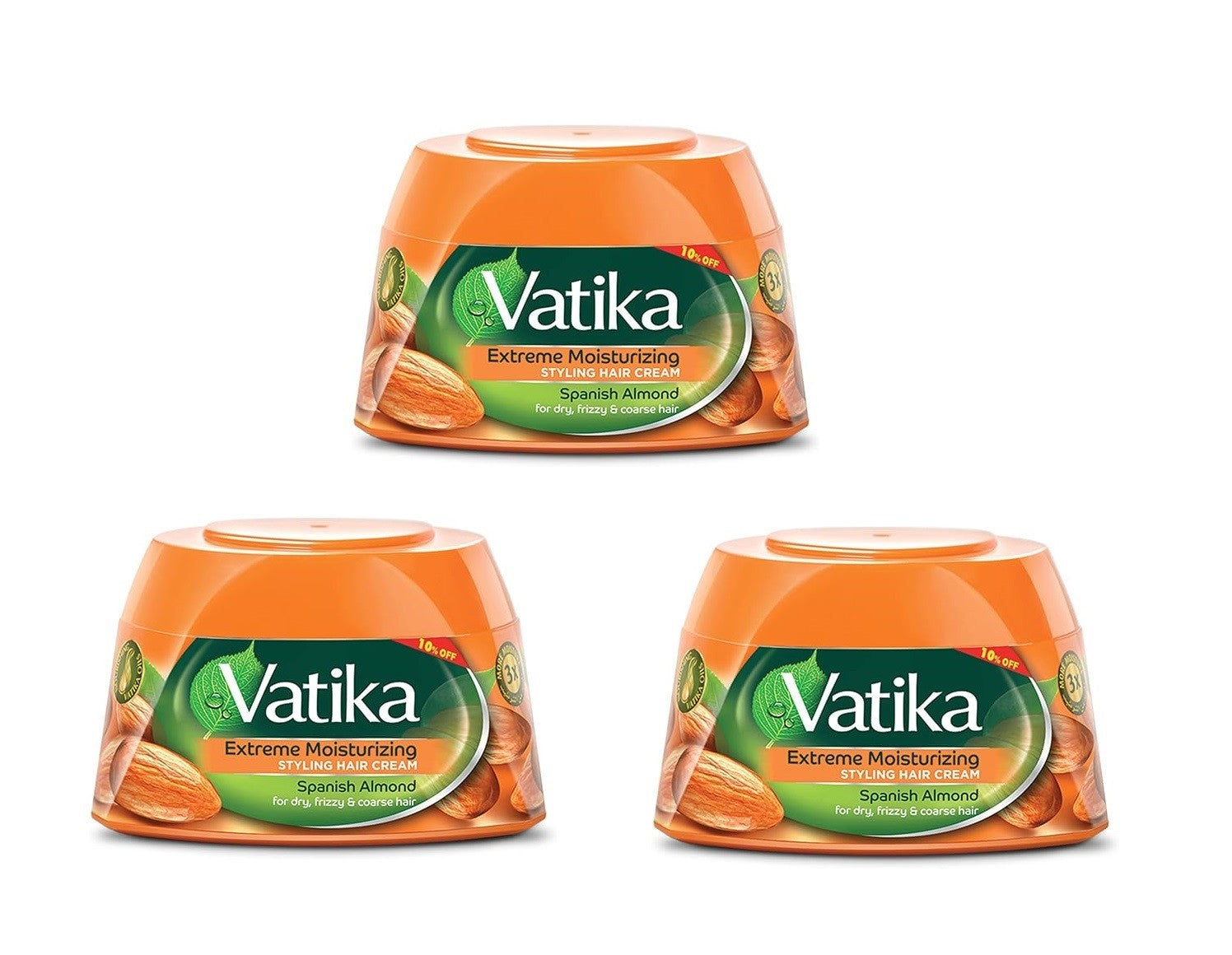 3 Vatika Extreme Moisturizing Styling Hair Cream Spanish Almond Dry Fizzy Hair0