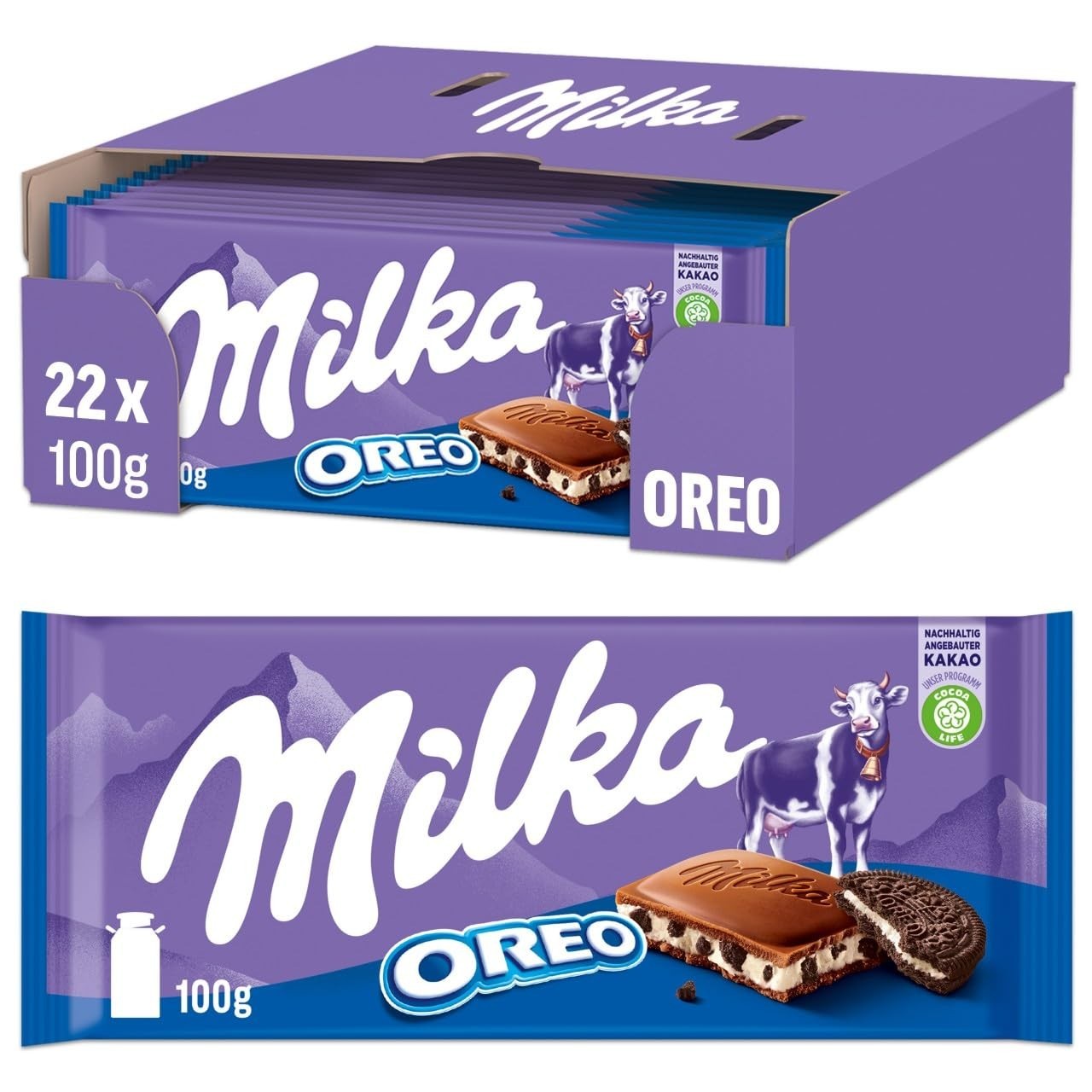 10 Milka Chocolate Oreo Bars 1 Kg Chocolate 2.2 Ib. Fast Worldwide Shipping1