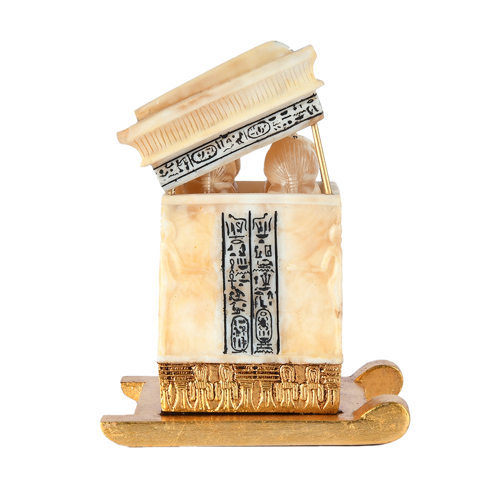 Alabaster  Canopic Shrine of Tutankhamun Handmade Masterpiece Museum Replica2