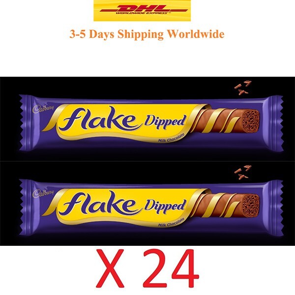24 Piece Cadbury Flake Dipped Chocolate 32 gm /1.12 oz Candy bar0