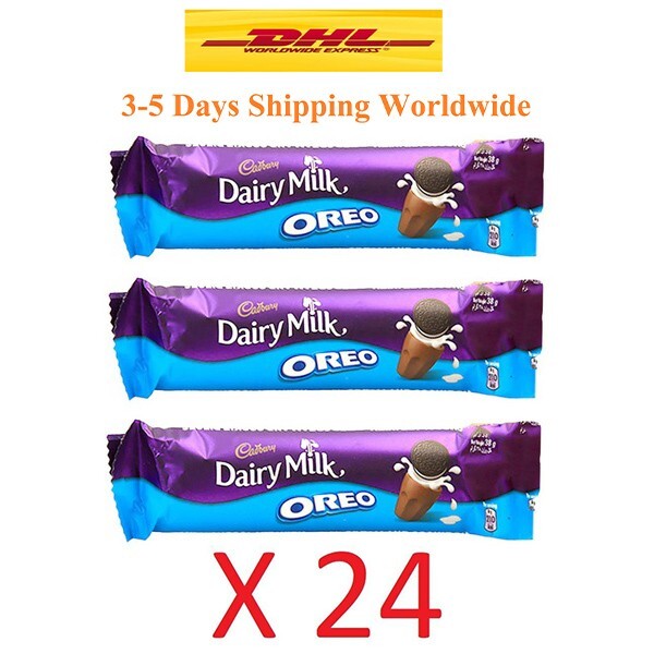 24 Piece Cadbury Dairy Milk Oreo Chocolate Bar 35 gm /1.23 oz Candy bar0