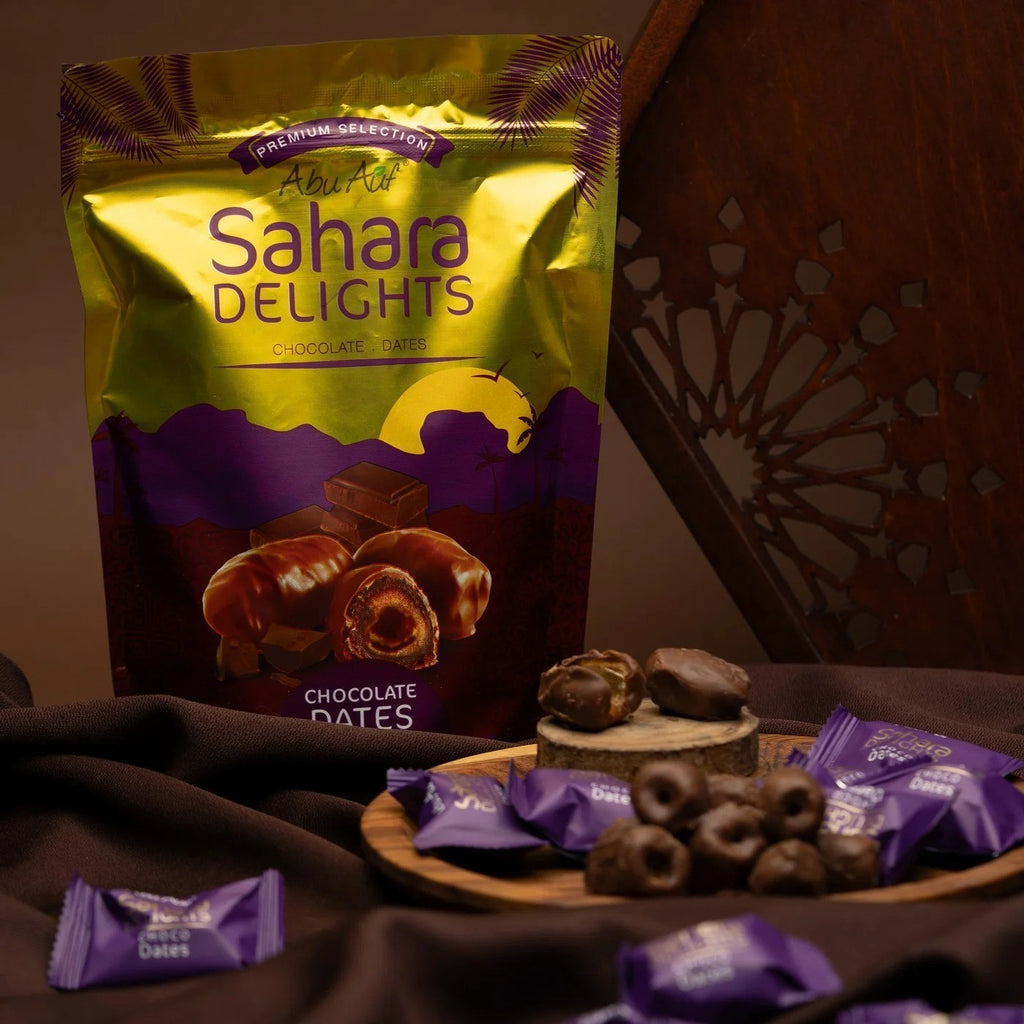 Abu Auf Chocolate Dates 3 Flavors With Almond, Dark Chocolate, &Plain 3 X 300 gm8