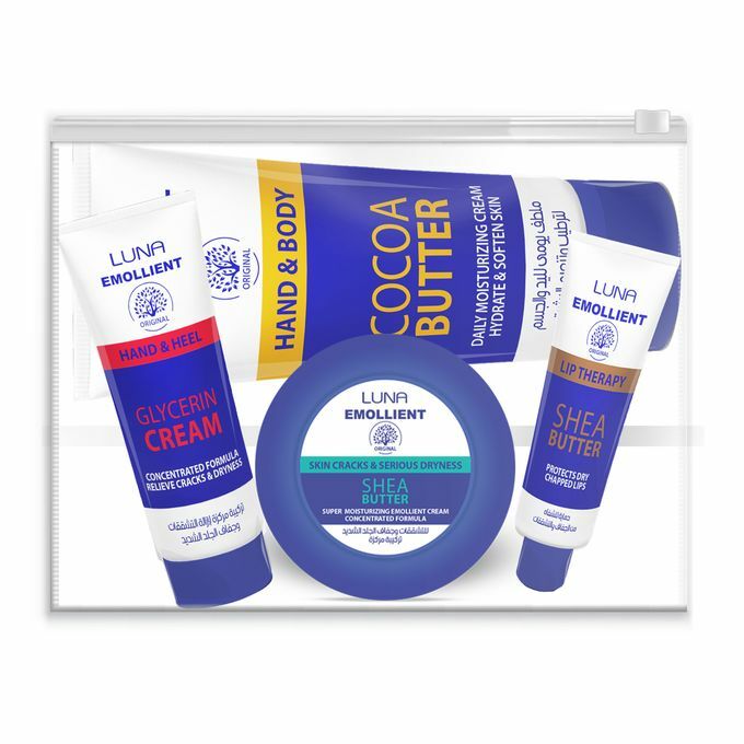 Luna Emollient Moisturizing Cream Set For Severe Dry Skin Hands Feet Lips Heels1