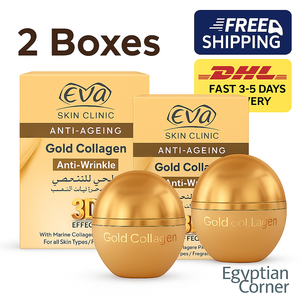 Eva Skin Clinic Anti Aging Gold Collagen Cream Anti Wrinkle 3D Effect 2 Box 50ml2