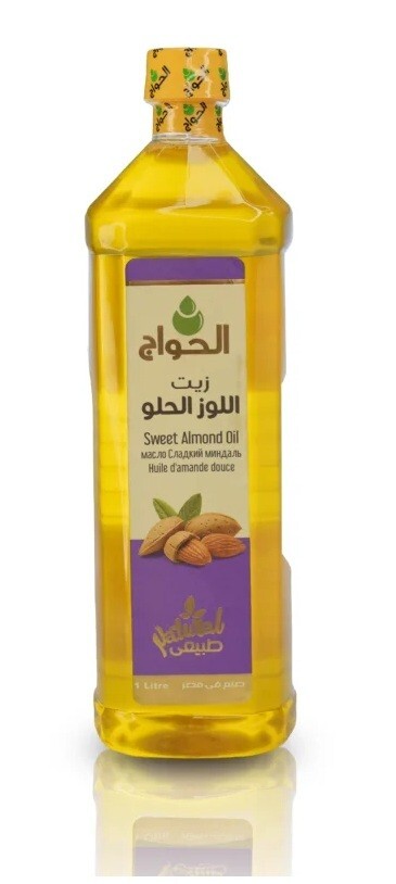 El Hawag Premium Sweet Almond Oil – Natural Care for Your Skin, Hair, 33.8 oz/1L0