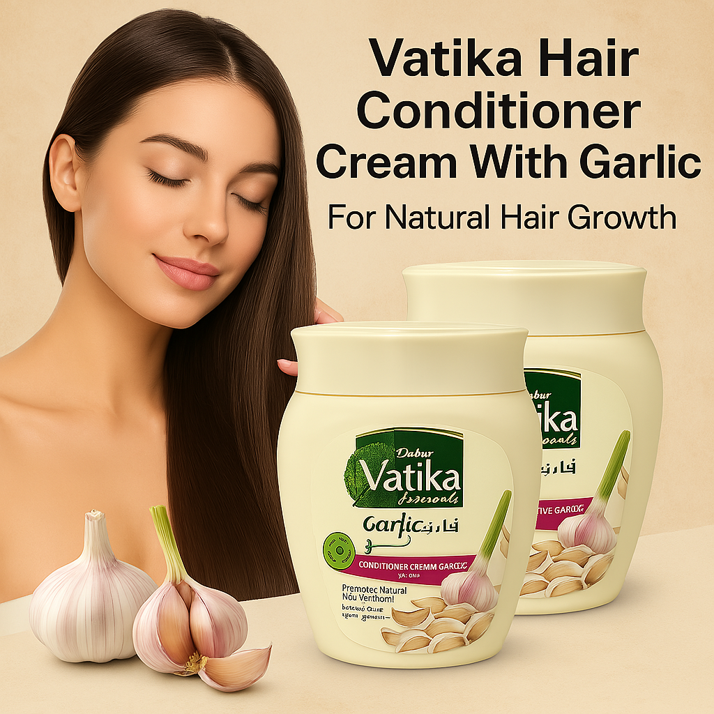 Vatika Hair Conditioner Cream With Garlic For Natural Hair Growth 2 Box X 500 ml1