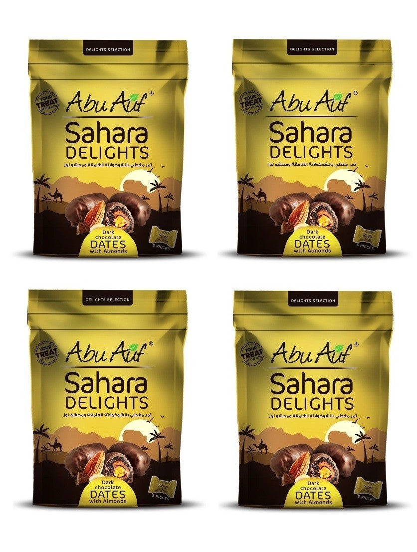 Abu Auf Dark Chocolate Dates With Almonds High Quality  4 X 300 g Fast Shipping0