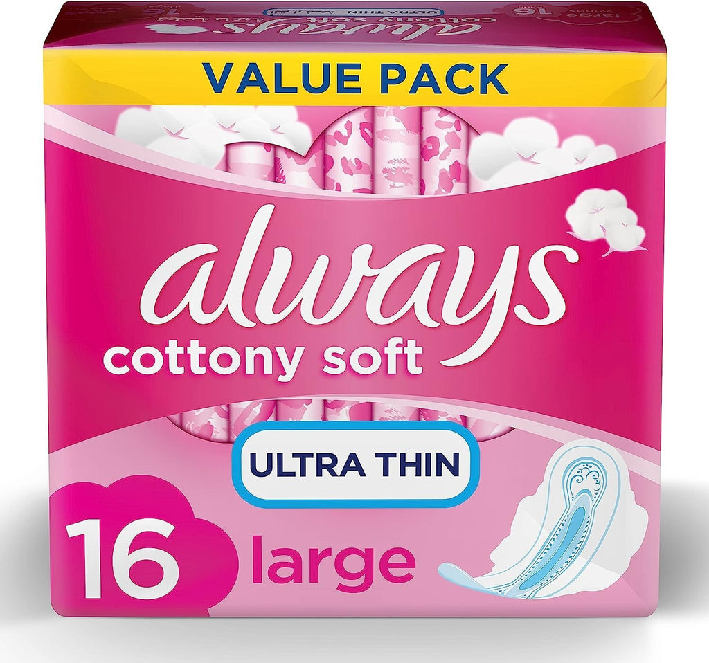 3 PK Always Cotton Soft Ultra Thin Long Sanitary Pads with Wings 48 Pads Count1