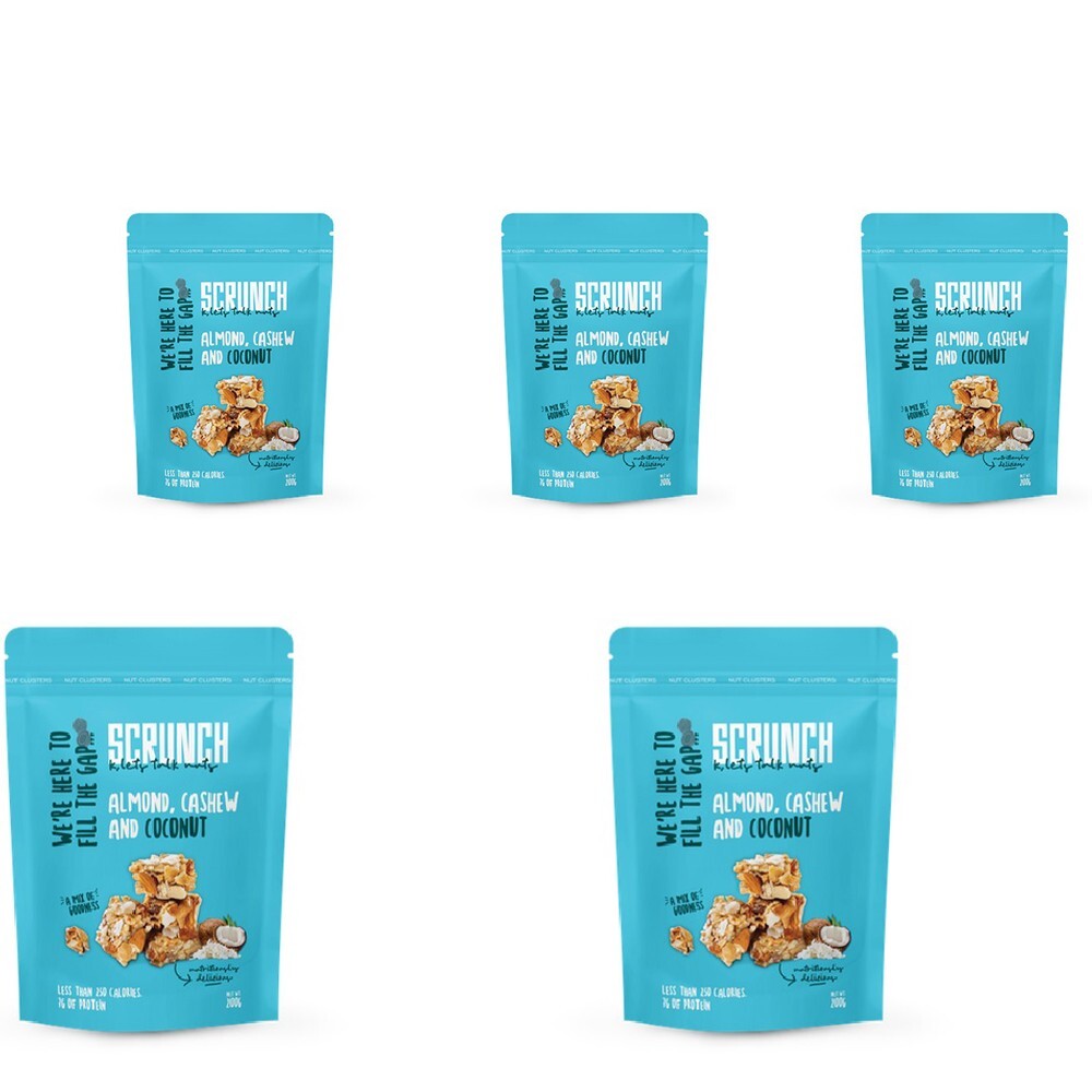 Scrunch Almond, Cashew & Coconut  5x 200g/7 oz0