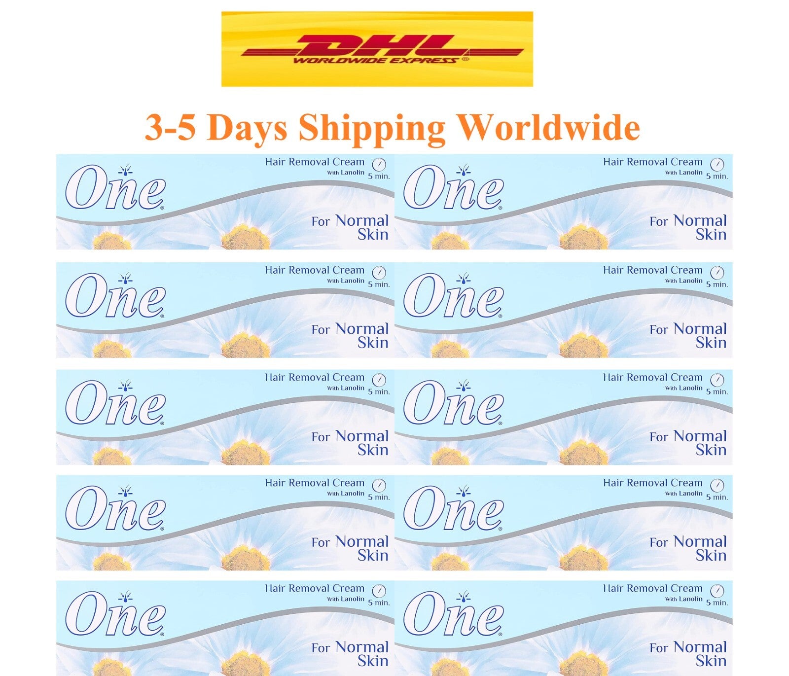 10x One Hair Removal Cream Natural With Lanolin Unisex For Normal Skin 140 gm0