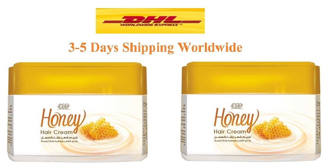 Eva Hair Cream Natural Honey Moisturize Nourish Hair Repair Split Ends 2 X 185g0